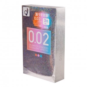 岡本 Okamoto 0.02EX 三色 6 pcs (オカモト0.02EX カラー 6個)